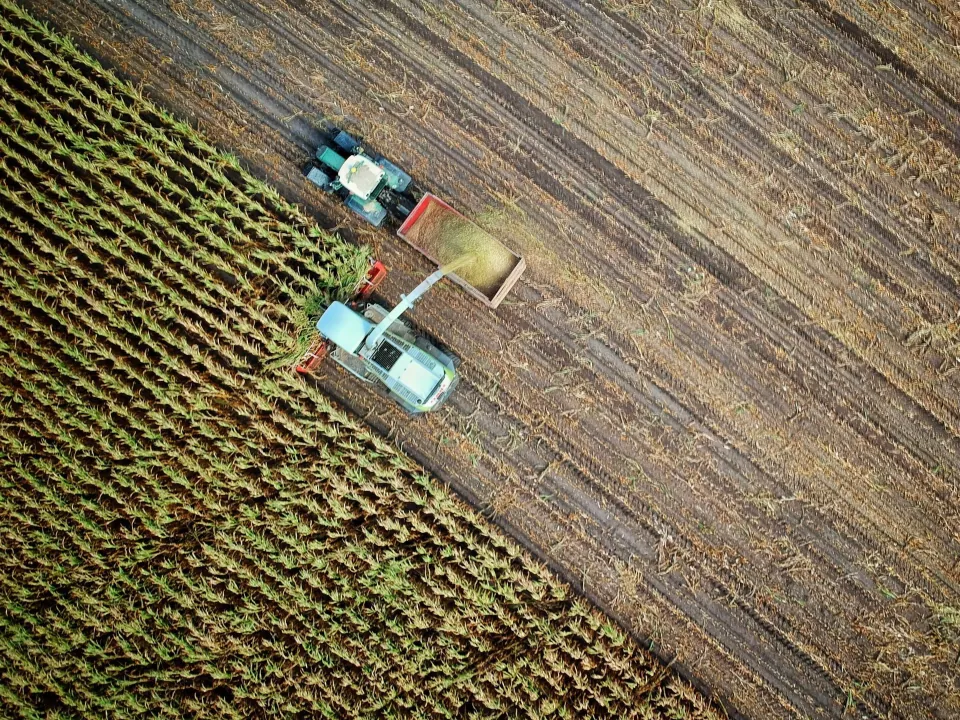 Drone foto platteland